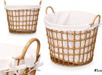 Kipit runder Korb mit niedrigen Griffen natur (50 cm)