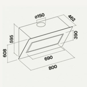 Immagine prodotto Falmec Quasar Design 80 N nero (Cappuccio)