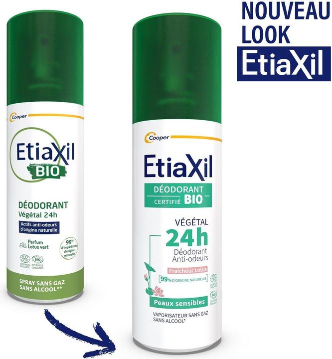 Actual product image Etiaxil Vegetable Deodorant 24h Organic 100ml - Pack of 2 (240 ml)
