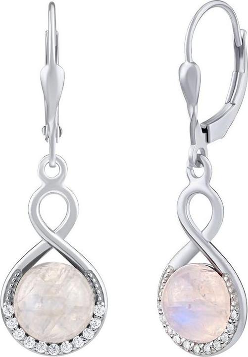 Produktbild Silvego Silver Dangle Earrings with Genuine Moonstone JST14710EMS