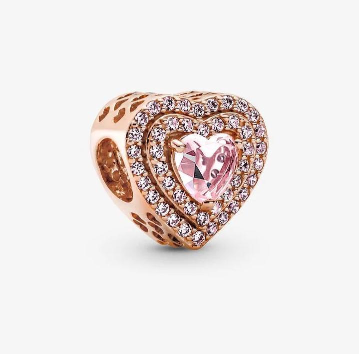Immagine prodotto Pandora Charms/Beads a forma di cuore di rosa (Metallo, placcato oro rosa)