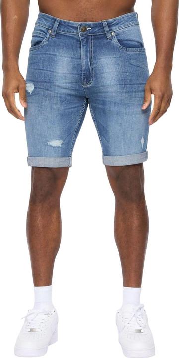 Actual product image Crosshatch Mens Riptrey Abraised Denim Scratch Shorts (36)