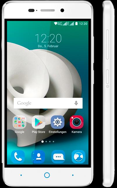 Actual product image ZTE Blade A452 (8 GB, White / Silver, 5", Dual SIM, 4G)