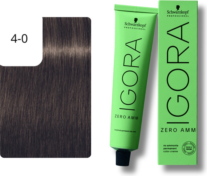 Actual product image Schwarzkopf Igora Zero AMM - 4-0 Medium Brown (4-0 medium brown)