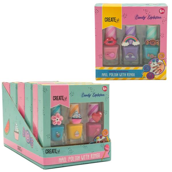 Actual product image Create It! Candy nail polish, 3 pieces.