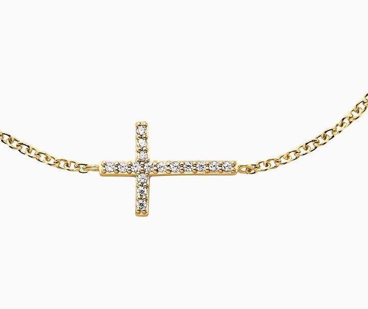Immagine prodotto Engelsrufer Collana Lilcross (17 cm, Argento 925 placcato oro)