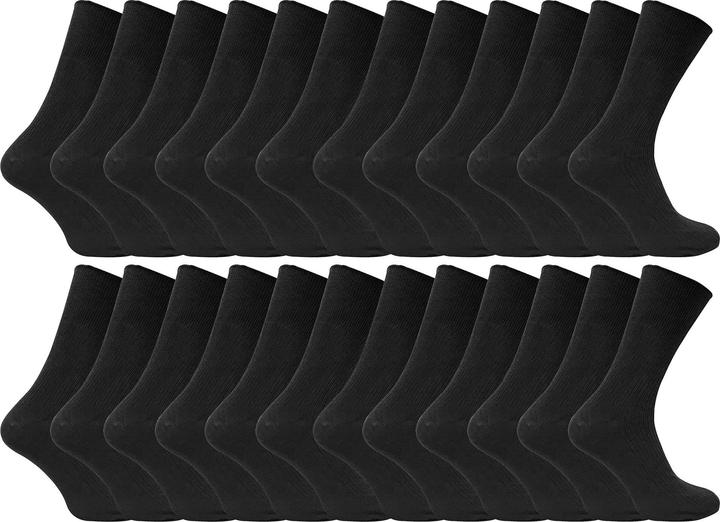 Sock Snob Nicht elastische atmungsaktive socken aus 100 % Baumwolle (24er Pack, 39 - 45)