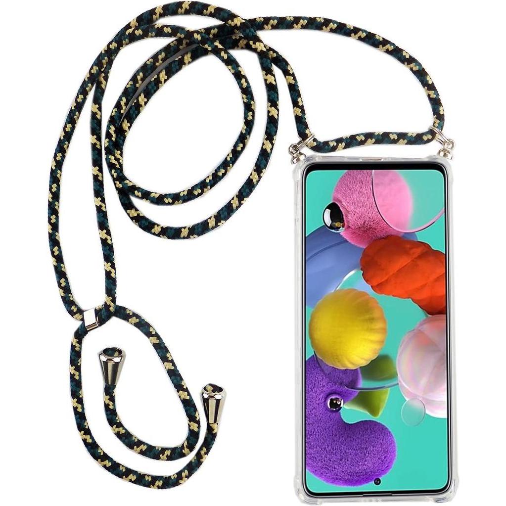 Thumbnail - König Design Handyhülle für Samsung Galaxy A51 Schutzcase Backcover Bumper Etuis Transparent, Handykette, Transparent