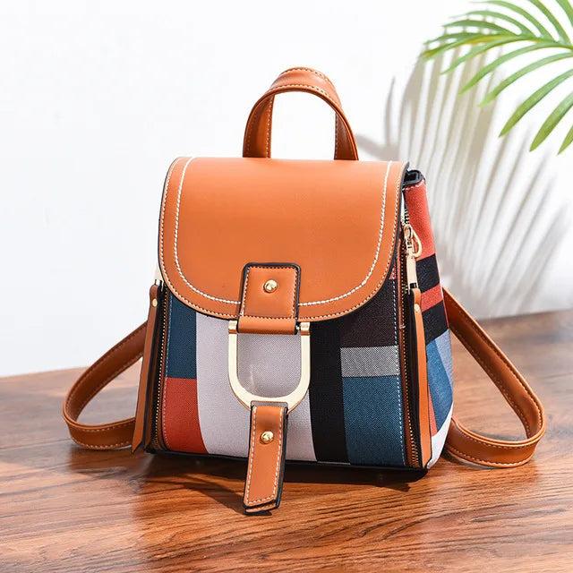 Immagine prodotto Only-Bags.Store Zaino Splice zaino in pelle PU a scacchi zaino multifunzionale zaino per adolescenti borsa scuola