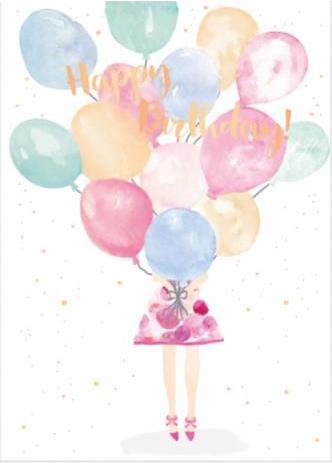 Actual product image Birthday card unique, double card printed (1 pcs.)