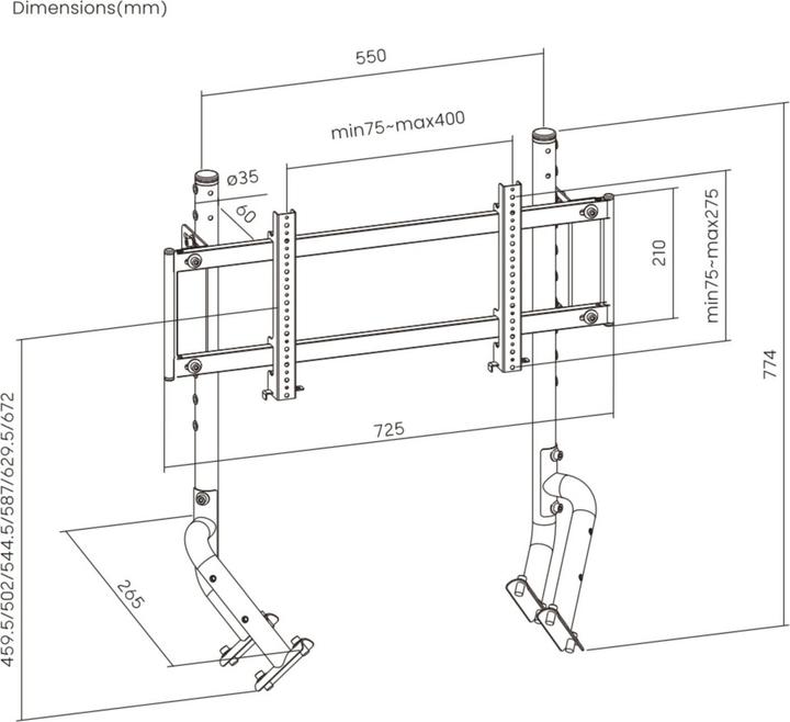 Produktbild Oplite R8 Single Monitor Mount Black retail (Speditionsversand)