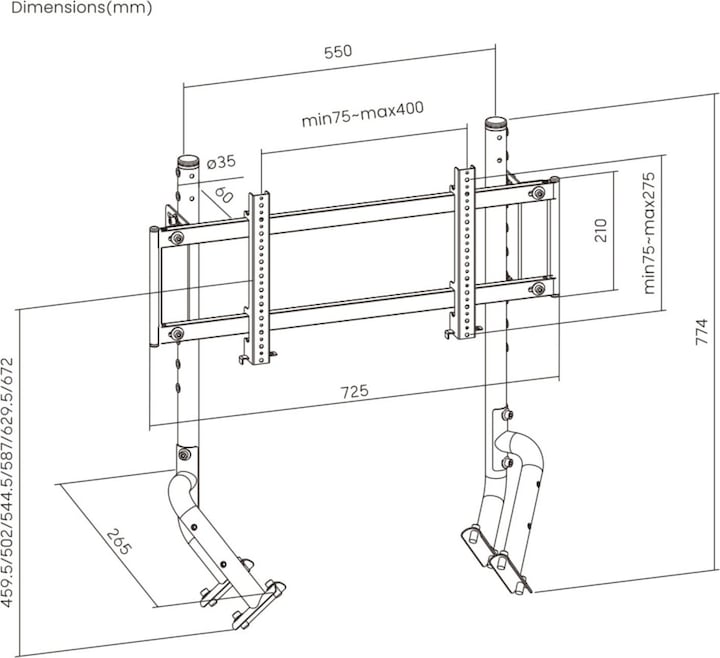 Actual product image Oplite R8 Single Monitor Mount Black retail (freight forwarding)