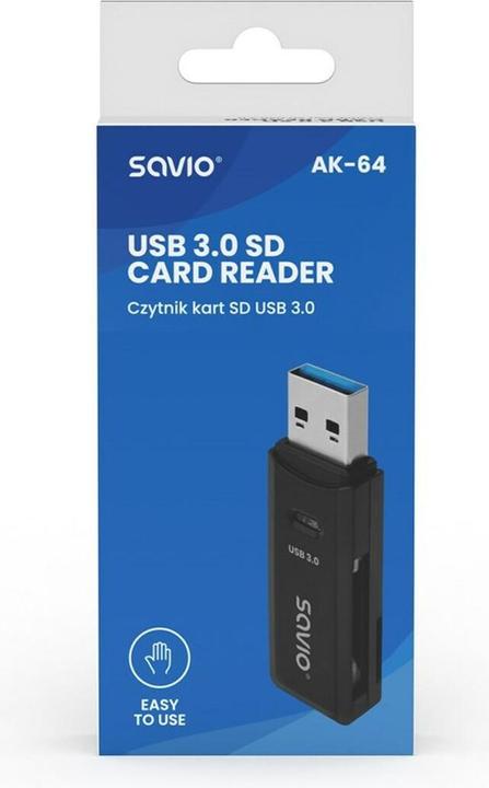 Actual product image Savio SD card reader USB 3.0 AK-64 (USB)