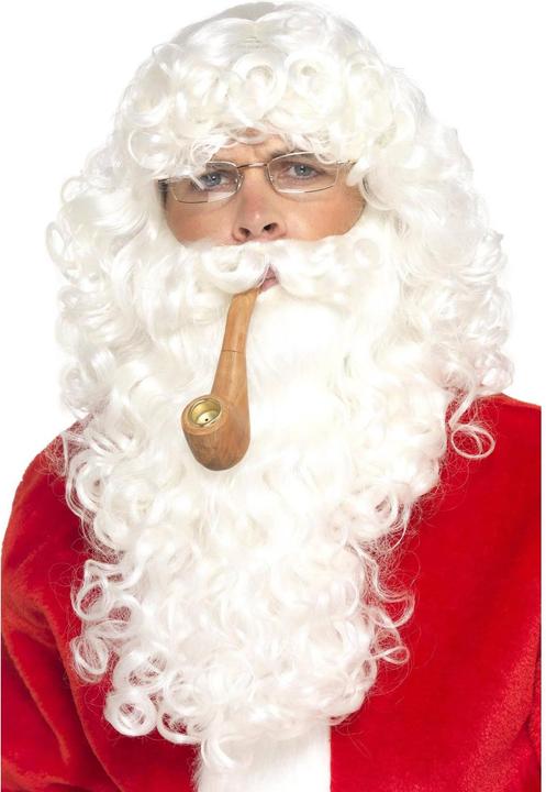 Smiffys Kit Accessoires Père Noël, Blanc, Avec Perruque Et Barbe Halloween : Smiffys