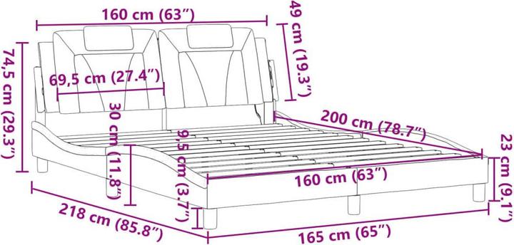 Image du produit vidaXL Bettgestell (160 x 200 cm)