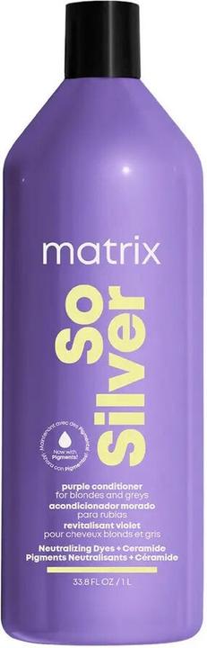 Matrix So Silver Purple Toning Conditioner für Blondinen, Graue und Silberne Neutralisiert Gelbtöne 1 (1000 ml)
