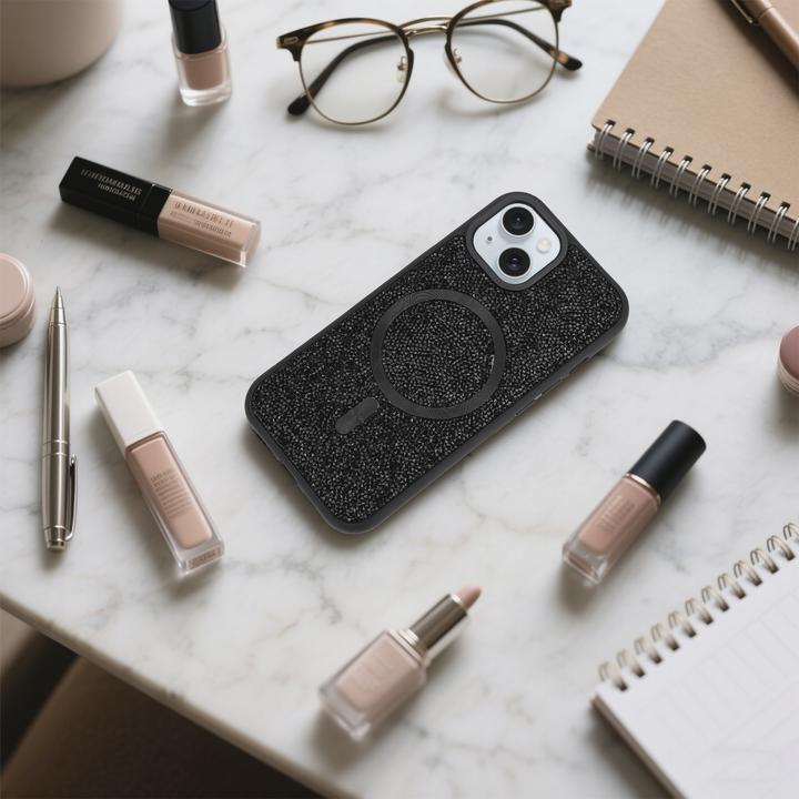 Produktbild Cadorabo iPhone 14 PLUS / 15 PLUS Hülle kompatibel mit MagSafe Glitzer Case (Apple iPhone 14 Plus, Meizu 15 Plus)