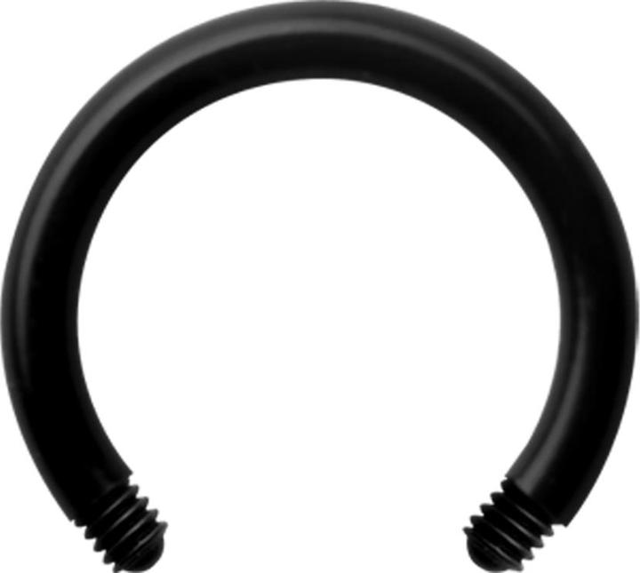 Produktbild Star Piercing Circular Barbell-Stab schwarz (Kunststoff, ohne Messing)