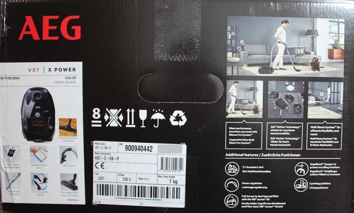 Produktbild AEG VX7-2-EB-P Zylinder-Vakuum Trocken Staubbeutel