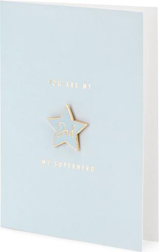 Produktbild Partydeco Card with enamel pin Dad, 10.5x14.8cm (1 pkt / 1 pc.) (1 Stk.)