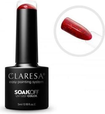 Actual product image Claresa SoakOFF UV/LED Gel Red 431 5ml (Red, UV gel varnish)
