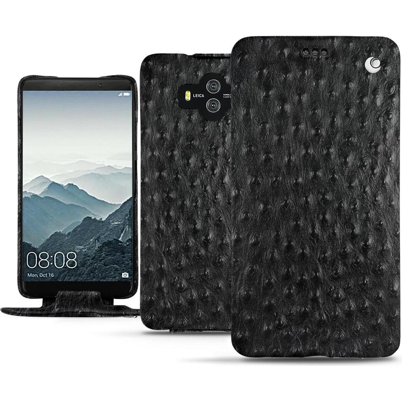 Noreve Lederschutzhülle vertikal (Huawei Mate 10), Smartphone Hülle, Schwarz