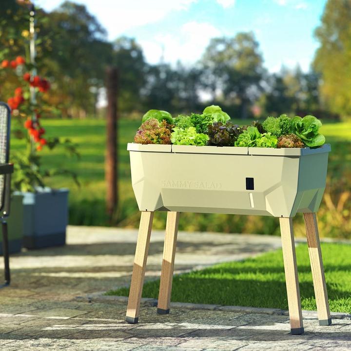 Actual product image Gusta Garden Raised Bed SAMMY SALAD Starter Set, Light Gray