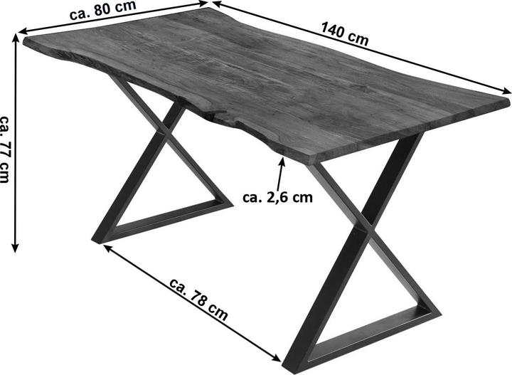Actual product image SAM Kasimir (140 x 80 x 77 cm)