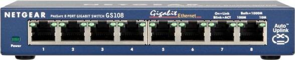 Actual product image Netgear Gs108ge (8 ports)