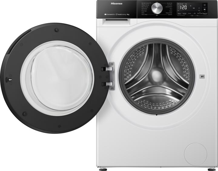 Produktbild Hisense WF3S8045BW3 Waschmaschine Stand 8 kg 1400 U/Min Weiss (8 kg, Links)