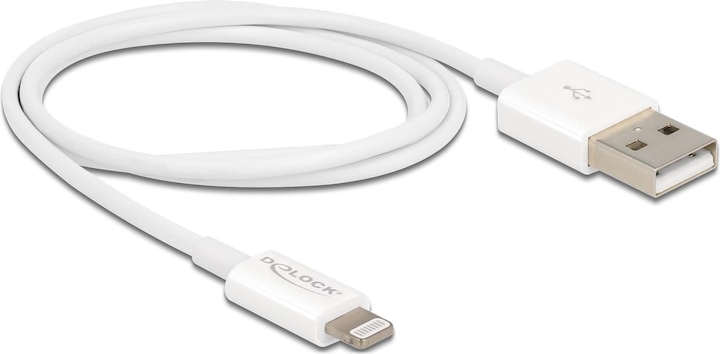 Delock USB-Ladekabel für iPhone 15 cm Weiss (0.15 m, USB 2.0)
