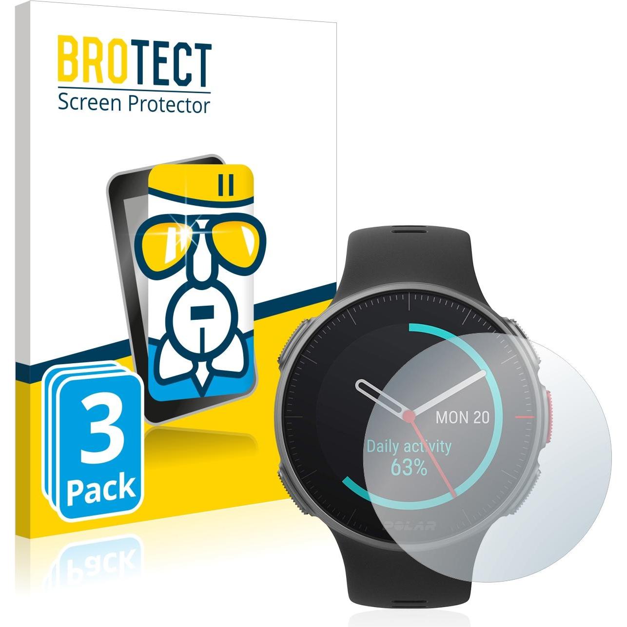 BROTECT AirGlass Panzerglasfolie, Smartwatch Schutzfolie, Transparent