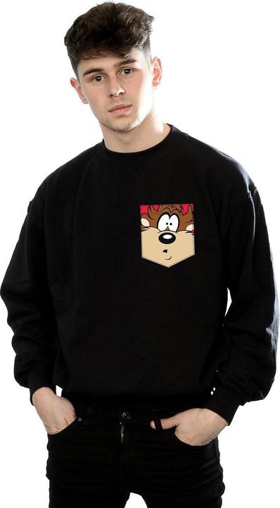 Image du produit Looney Tunes - Sweat TASMANIAN DEVIL FACE FAUX POCKET - Homme (M)