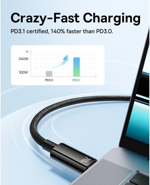 Produktbild Baseus USB C – USB C (3 m, USB 2.0, 240 W)