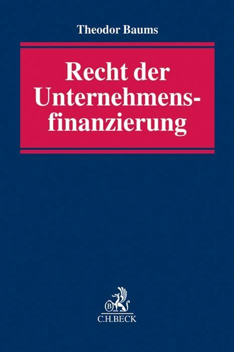 Produktbild Recht der Unternehmensfinanzierung (Deutsch, 2016)