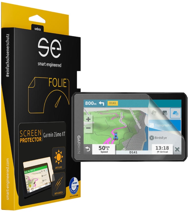 Produktbild Smart Engineered se Entspiegelte 3D Navi Schutzfolie (VPE 2) für Garmin Zumo XT