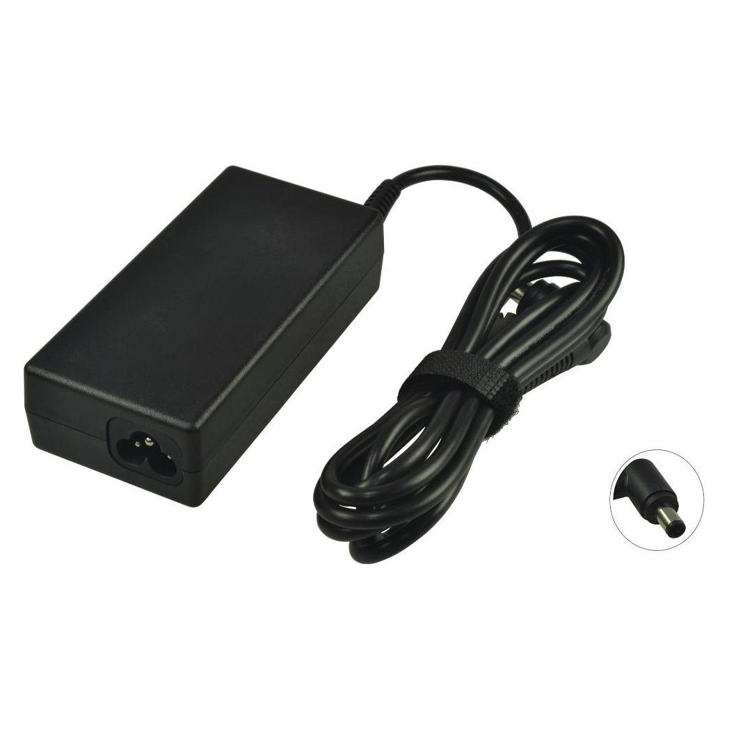HP AC Adapter 18.5V 65W includes power cable (65 W), Notebook Netzteil, Schwarz