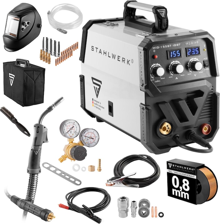 Actual product image Protect Shielded arc welder MIG MAG 155 ST IGBT fully equipped 155 amps