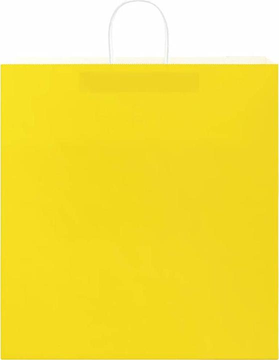 Produktbild VidaXL Kraftpapiertüten 50 Stk. mit Henkel Gelb 45x17x48 cm Papiertüte (Geschenktüte, 50 x)