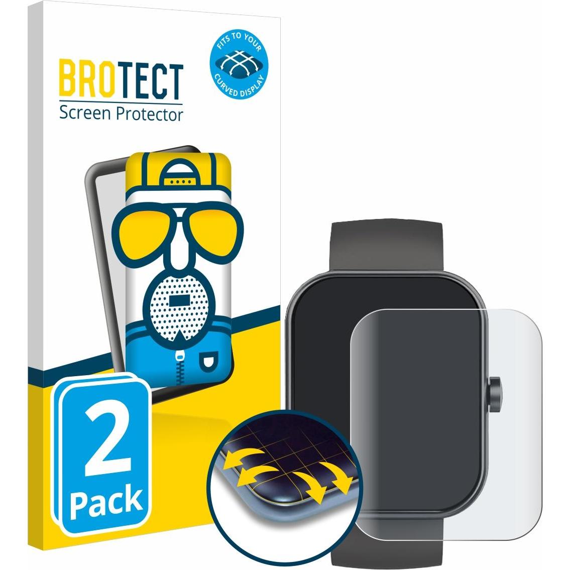 Thumbnail - BROTECT Full-Screen Displayschutz Matt, Smartwatch Schutzfolie, Grau