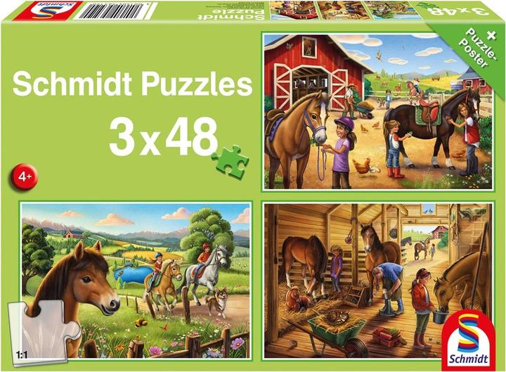Produktbild Schmidt Spiele Meine Lieblingspferde 3x48 Teile (48 Teile)