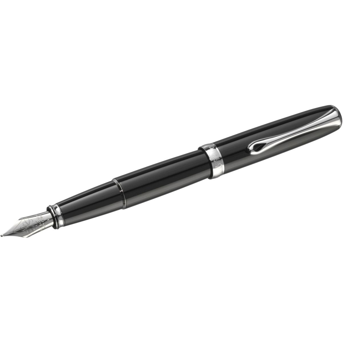 Diplomat, Schreibstifte, Füllhalter Excellence A2 lack schwarz M (Schwarz/Silber, 1 x)