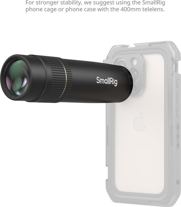 Actual product image SmallRig 4737 8x Telephoto Lens for Mobile Phone (T mount)