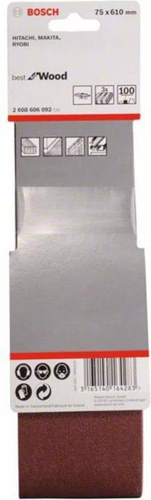 Image du produit Bosch Professional Zubehör PRO X440 bande abrasive, 75 x 610 mm, G100 (100)