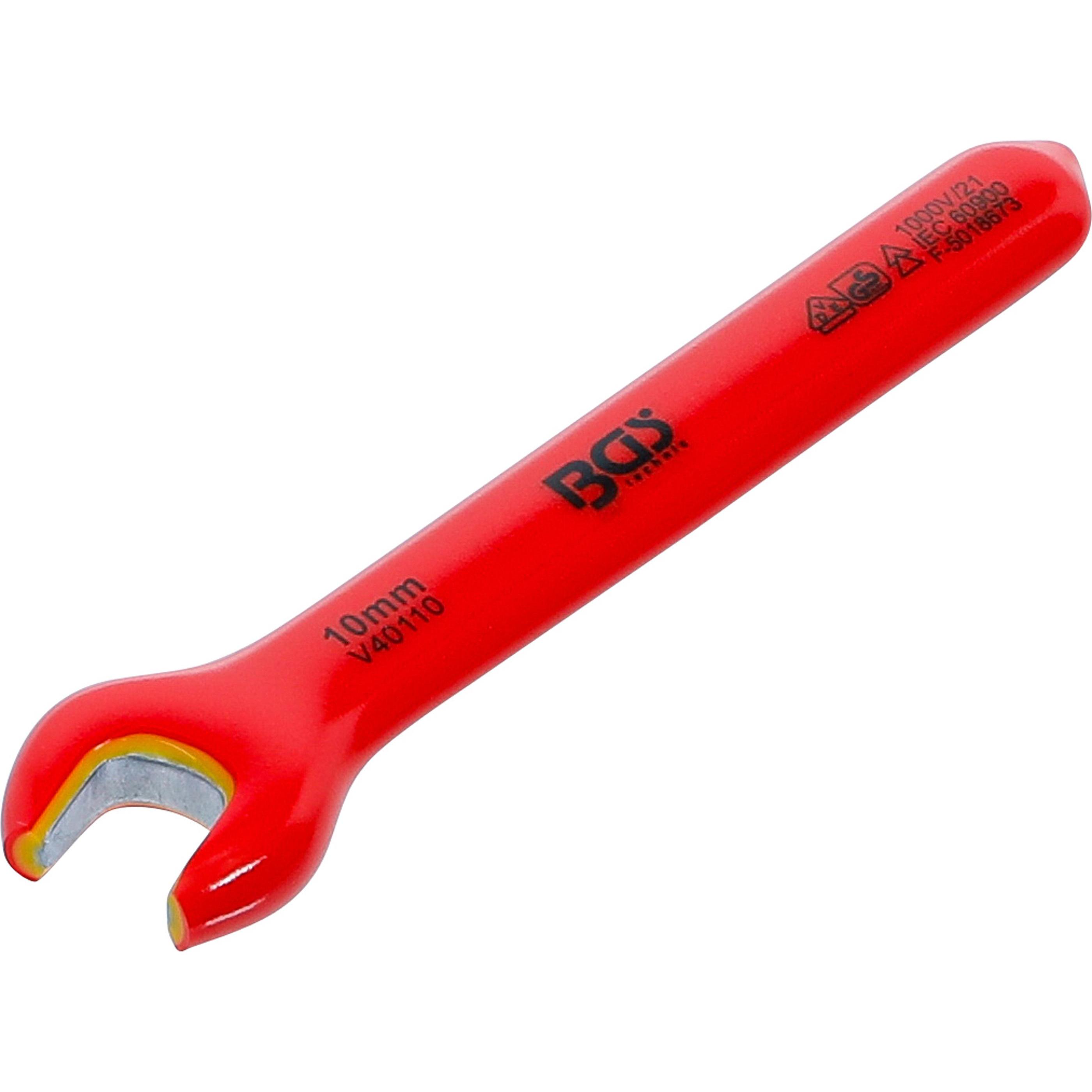BGS, Schraubenschlüssel, VDE-Einmaulschlüssel SW 10 mm (10 mm)