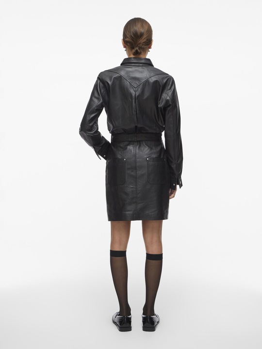 Actual product image Rouge Edit Kurze Lederkleid (38)