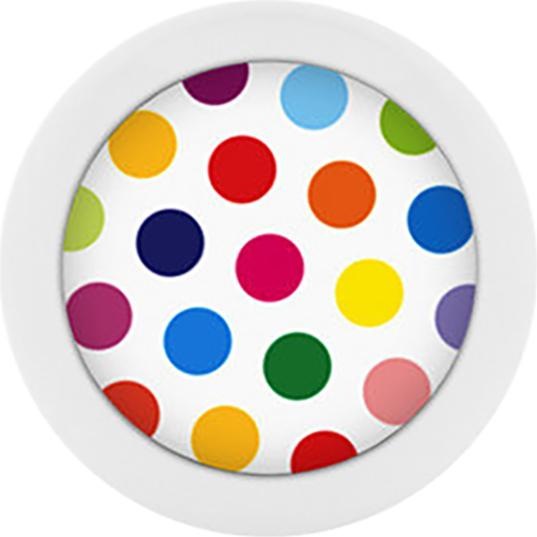 Actual product image Star Piercing Micro ball Pure White with polka dots white/coloured (without brass, Surgical steel 316L)