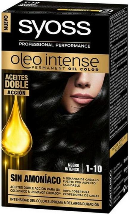 Actual product image Syoss OLIO INTENSE ink sin amoniaco #1.10-negro intenso 5 pz (1-10)