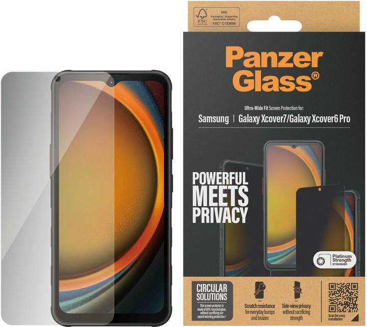 PanzerGlass Privacy Screen Protector (1 Stück, Samsung Galaxy XCover 6 Pro, Samsung Galaxy Xcover 7)
