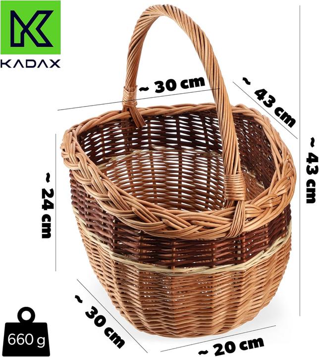 Actual product image Kadax Weidenkorb für Pilze und Einkäufe